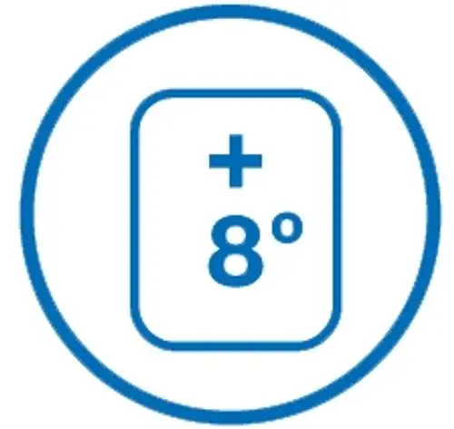 8 grdC Frostschutzfunktion